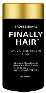 professional image of hair fiber product that covers roots to be used between salon visits called lady's root rescue.