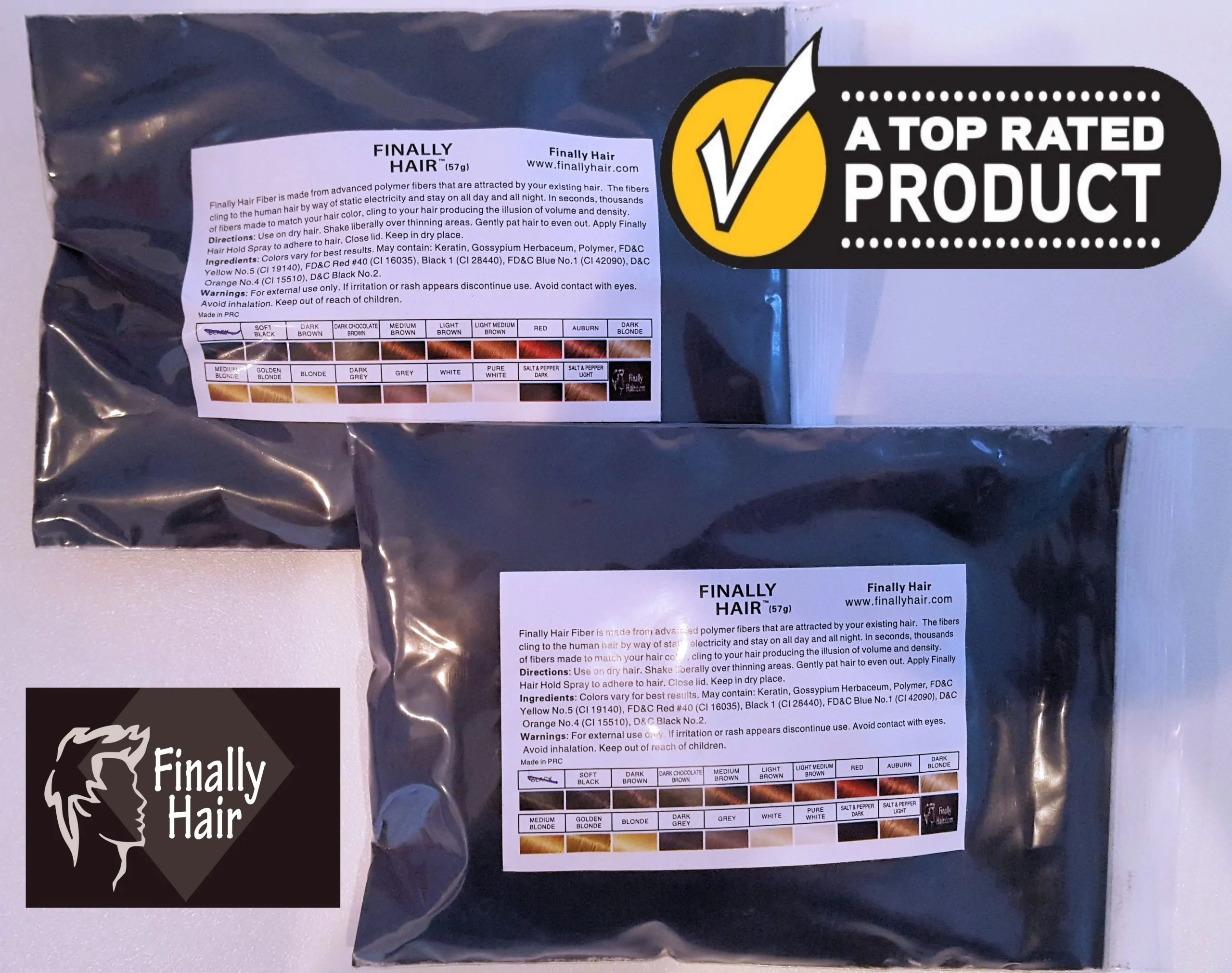 Hair Building Fiber - 114 Gram 1/4 Pounder Hair Fiber