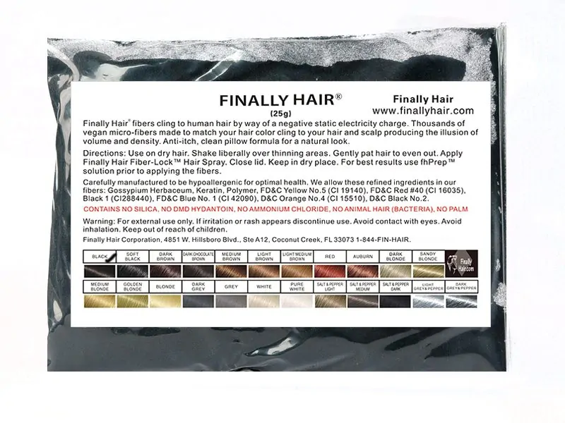 Refill Bag - Hair Building Fiber - 25 Gram Thickener - Fiber Refill